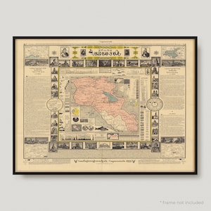 1931 Hayastán. Hamaynagitakan Hayastan. Armenia, Mapa antiguo de Armenia, Mapa antiguo de Armenia, Mapa vintage de Armenia / MP102