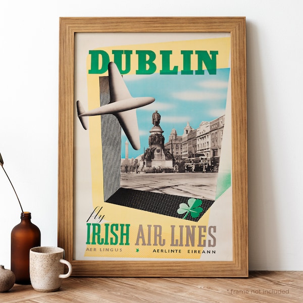 Dublin Vintage Poster, Dublin Retro Print, Vintage Irish Travel Poster | TR272