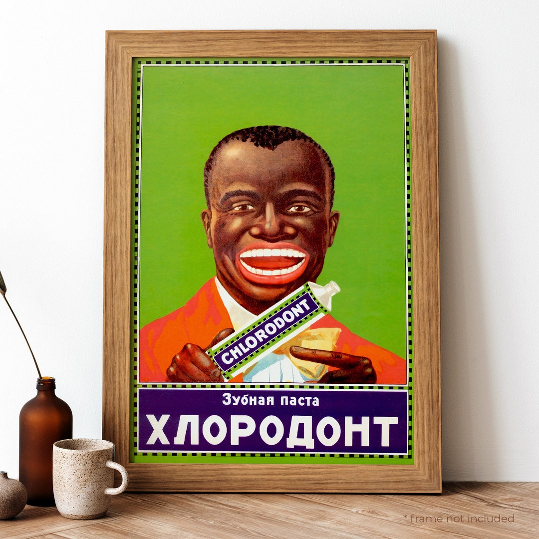 Chlorodont Toothpaste Vintage Poster Chlorodont Toothpaste Etsy Denmark