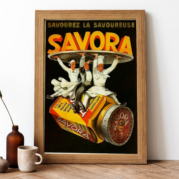 Savora Vintage Poster, Italian Food Retro Print, Italian Food Antique Print, Food & Drink Vintage Poster | FD147