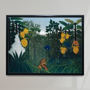 Henri Rousseau Painting, The Repast of the Lion (1907) Painting, The Repast of the Lion (1907) Poster, Fine Art Reproductions | AR87