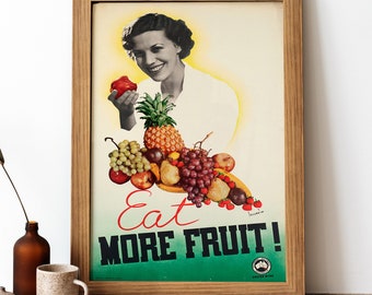 Organic Grapes Farm House Retro Wall Art Poster Print A4 A3 A2 A1 A0 Framed 