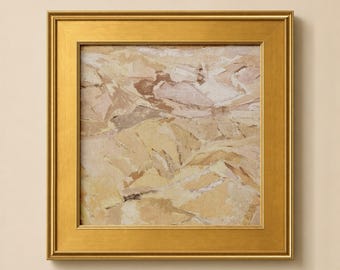 Neutral Abstract Wall Art, Earth Tone Geometric Print, Organic Abstract Painting