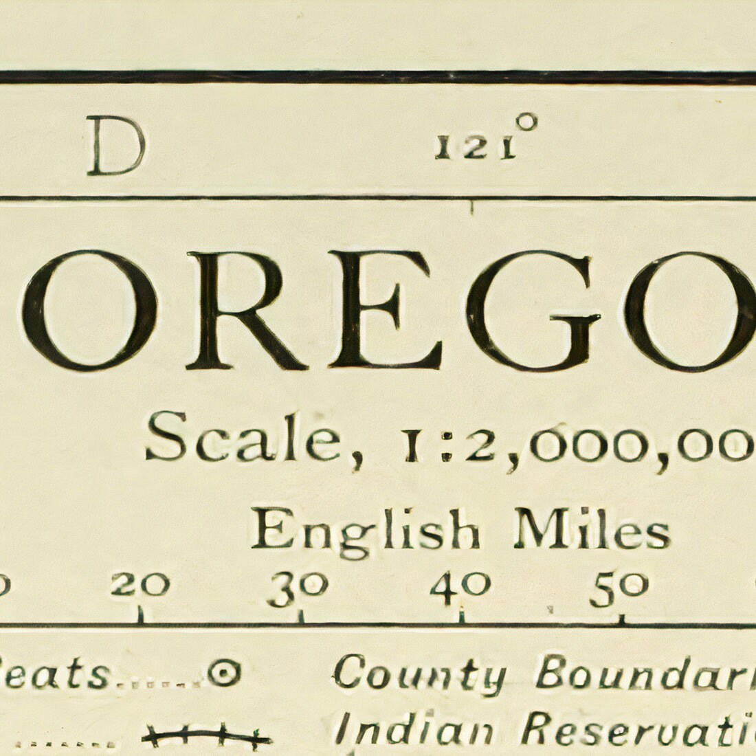 1911 Map of Oregon, Historical Map of Oregon, Antique Map of Oregon ...