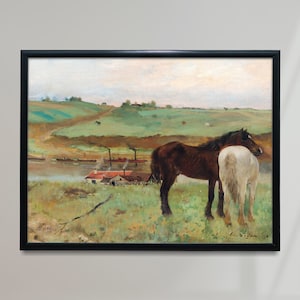 Edgar Degas Painting, Horse in a Meadow (1871) Painting, Horse in a Meadow (1871) Poster, Famous Painting, Fine Art Reproductions | AR65