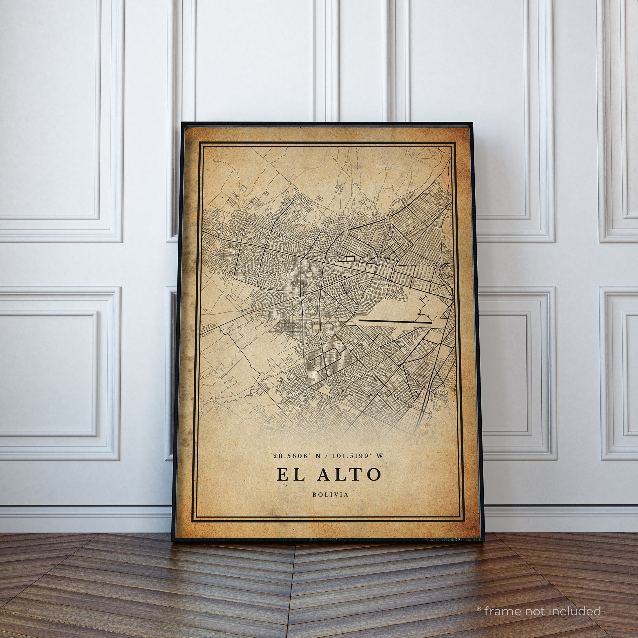 Bogor Vintage Map Print Bogor Retro Map Poster Antique