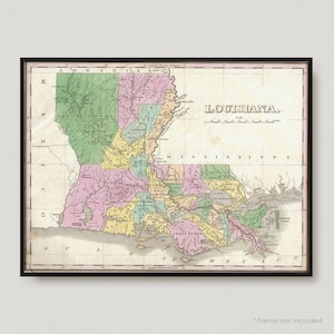 Vintage Map of the United States and Part of Louisiana., 1830 –  wallmapsforsale