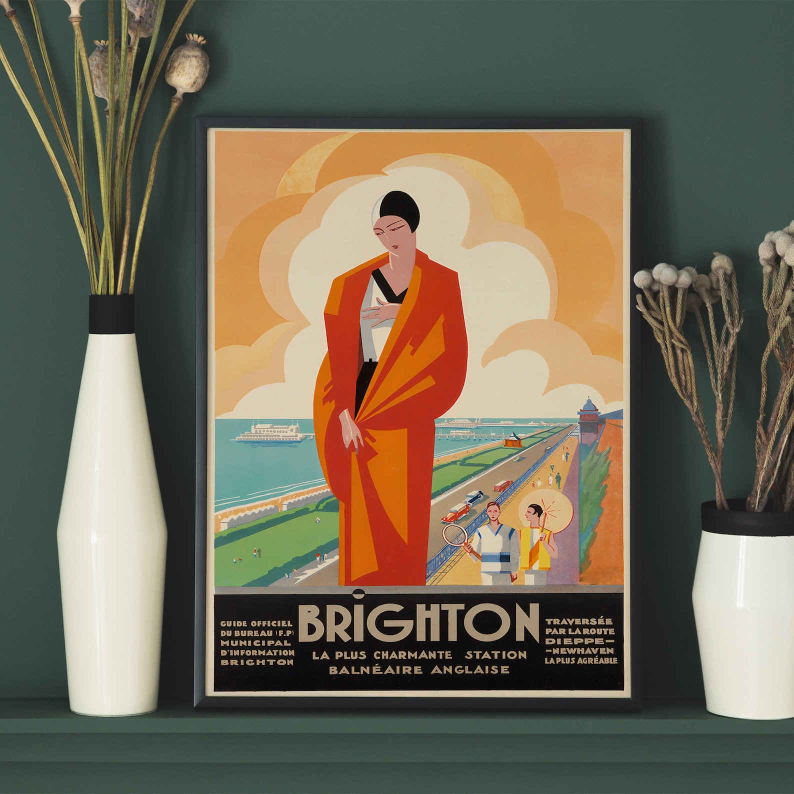 Brighton Vintage Poster Brighton Retro Print Vintage British Etsy