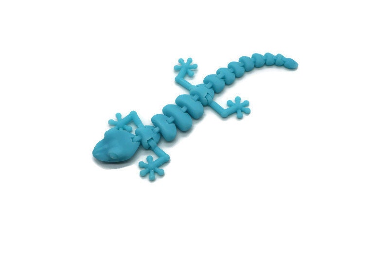 Snafoozle Pocket Gecko blue Articulated 3D Printed Fidget | Etsy
