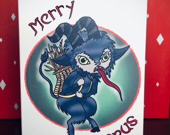 Printable Krampus Christmas Card - Etsy