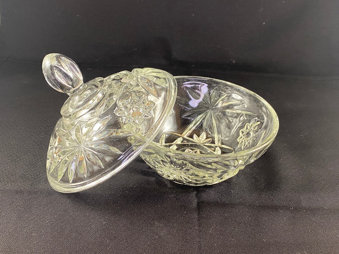 Anchor Hocking Candy Dish With Lid Etsy