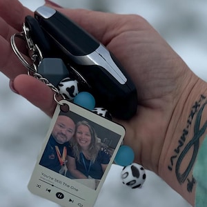 Custom Playlist Keychain-Personalized Music Lover&#39;s Gift-Customizable Song Keychain-Unique Gift for Her, Him, Friends, and Family