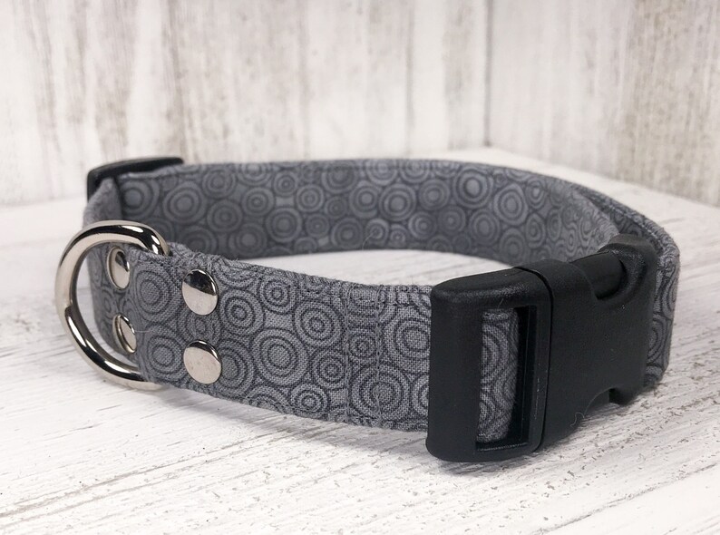 boy dog collar girl dog collar grey swirls Dog collar