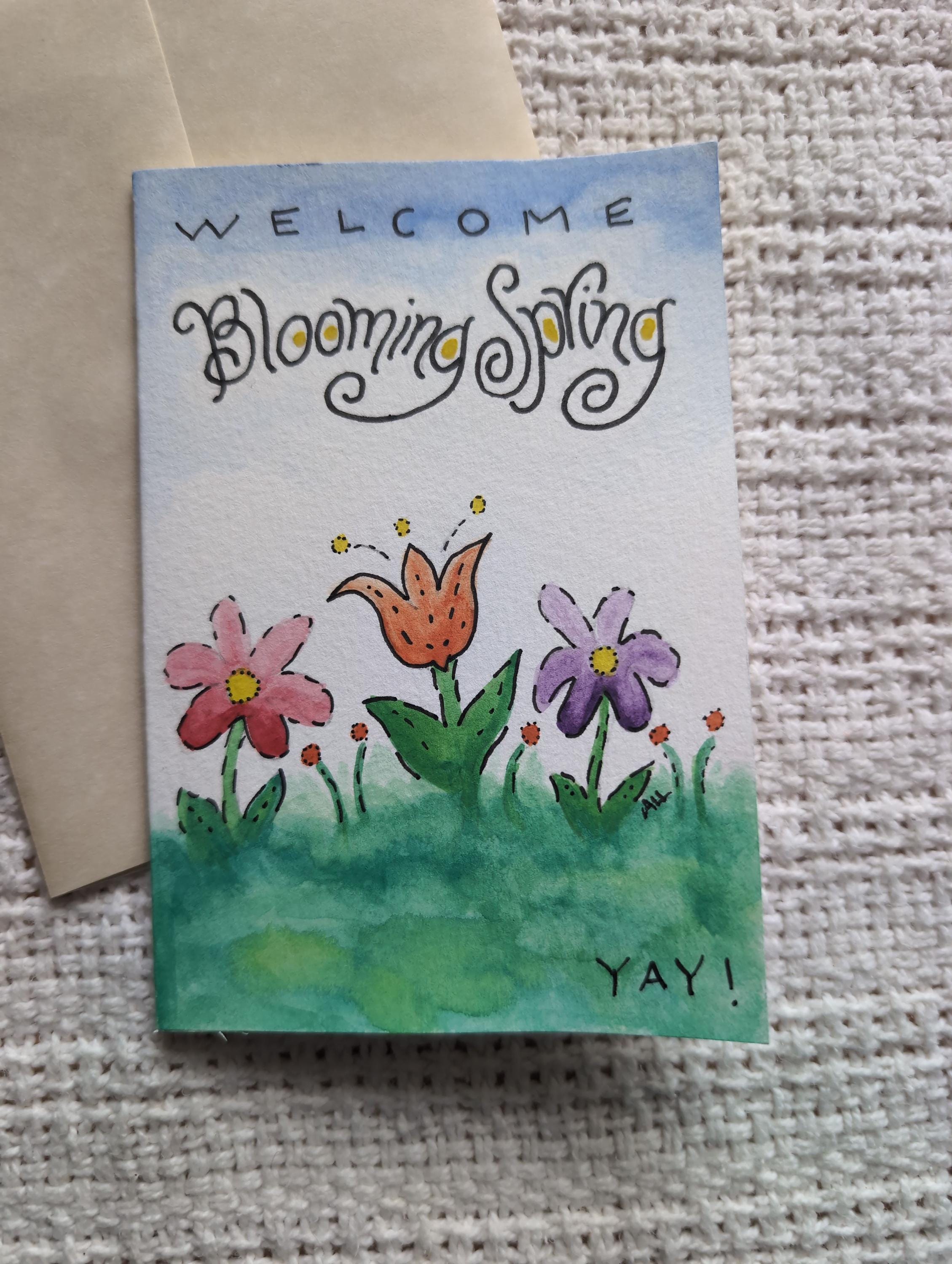 Hand Painted Spring Flowers Note Cards - Etsy