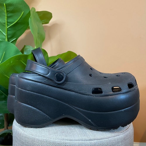 platform croc sandals