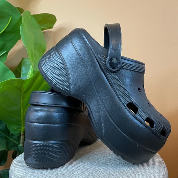 platform croc sandals