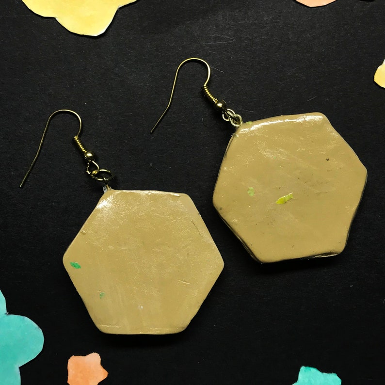 Wheat Tile Earrings