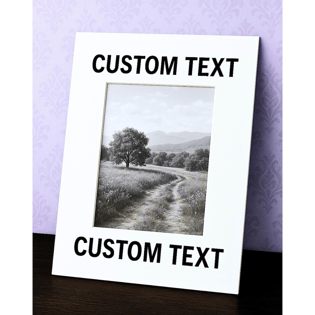 Custom Frame Mat With Text Personalized Photo Mat: Custom Text for 8x10 Photo, 11x14 Frame - Etsy