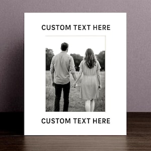 Personalized Custom Photo Mat for 5x7 Photo | Fits 8x10 Frame | Guestbook Alternative, Team Gift, Wall Art