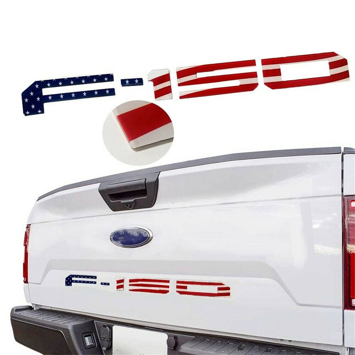 US Flag F150 TailGate Insert Emblem Letters Compatible For Etsy