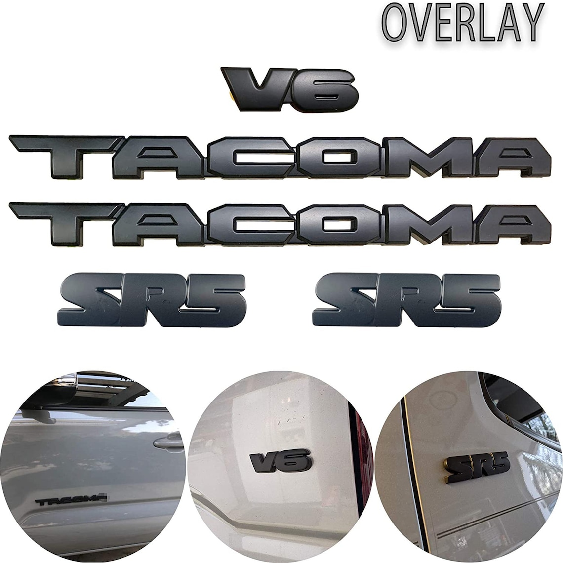 5Pcs Fit for 20162021 Blackout Emblems SR5 V6 Etsy