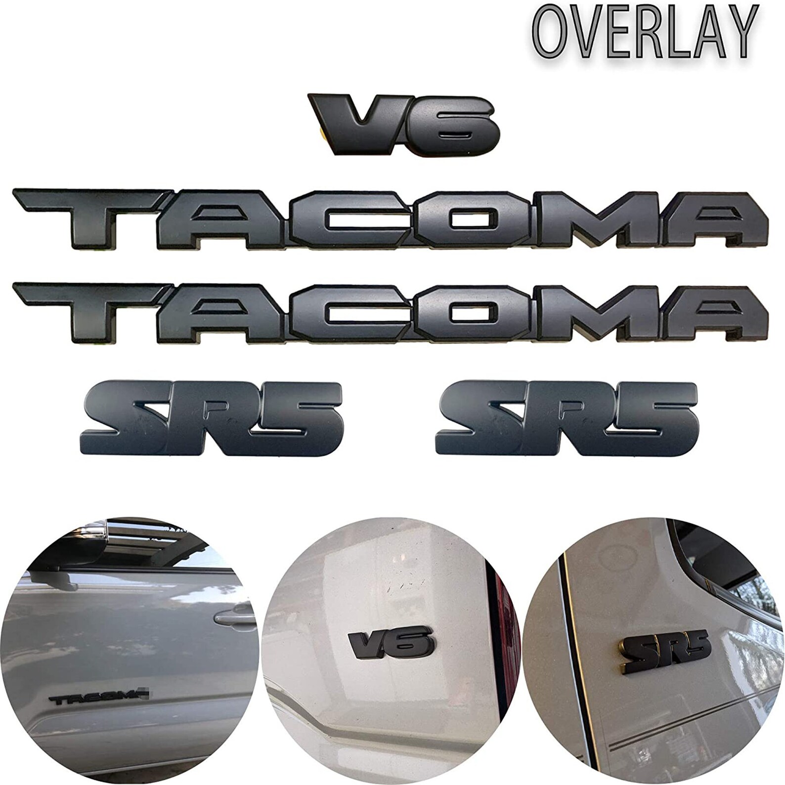 5Pcs Fit for 20162021 Blackout Emblems SR5 V6 Etsy