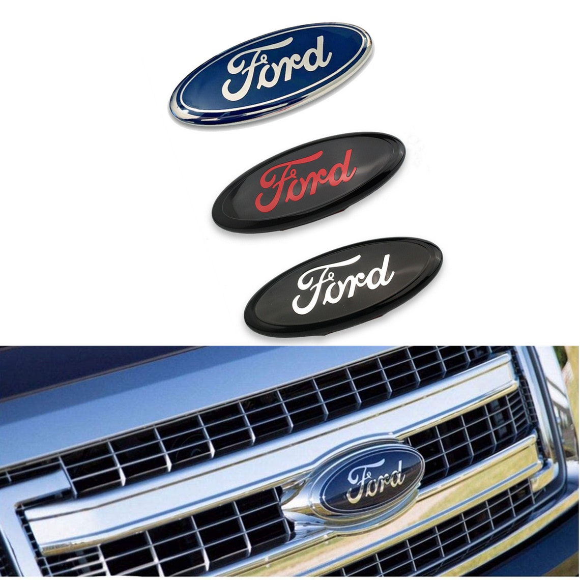 9 Ford Front Grille Tailgate Emblem Badge Replacement Etsy