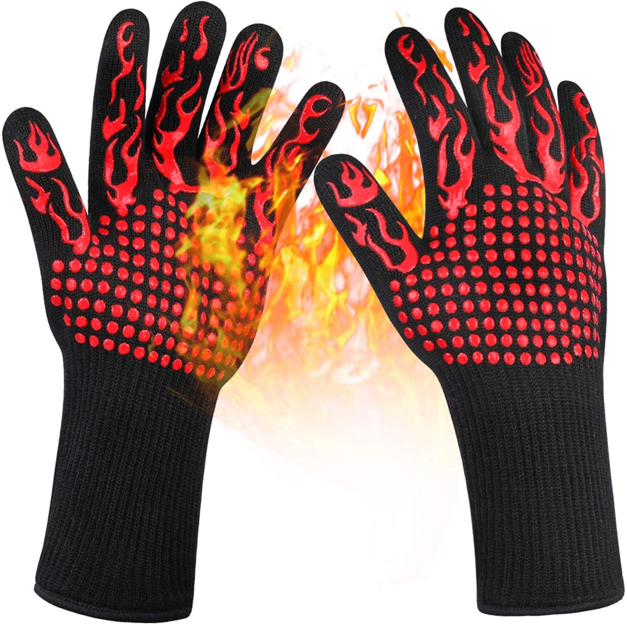 Kitchen BBQ Gloves 1472F Heat Resistant Gloves Silicone Etsy