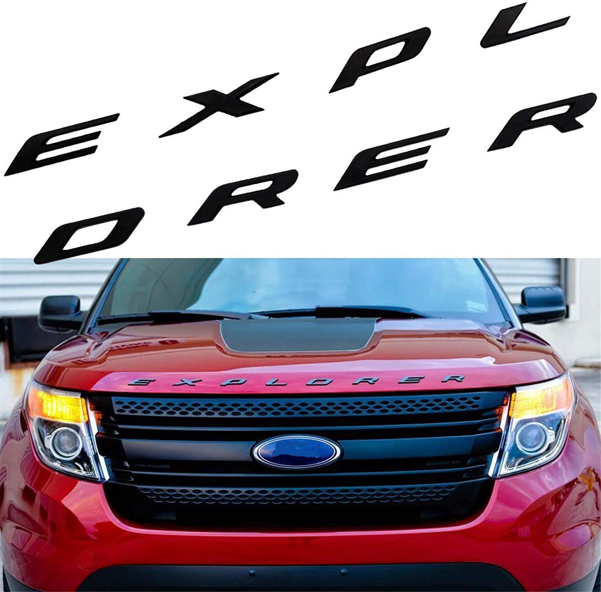 Explorer Letters 3D ABS Front Hood Emblem Fit for Ford  Etsy