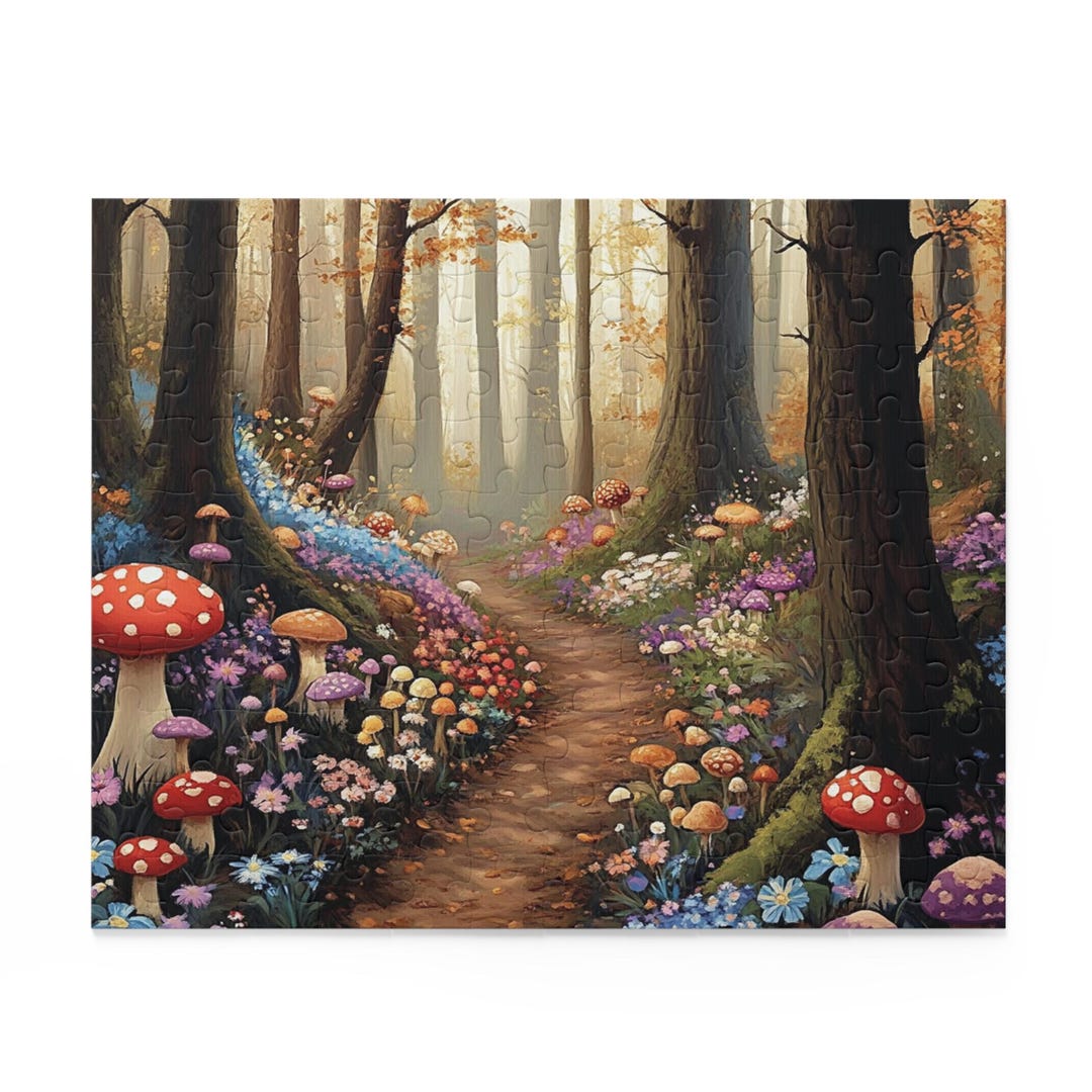 Whimsical Forest Puzzle, 120-500 Piece Jigsaw, Nature Lover Gift, Fall ...