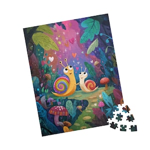 Colorful Snail Puzzle for Kids, Family Fun Game, Educational Gift, Snail-Themed Decor, Puzzle Gift for All Ages, Mindful Activity