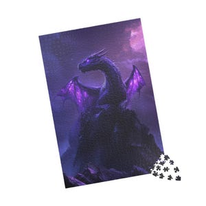 Casse-tête fantastique de dragon | 110, 252, 520, 1014 pièces | Cadeau pour les joueurs, divertissement en famille, soirée jeux, détente, décoration pour amoureux des dragons