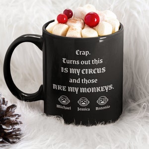 Personalized “Those Are My Monkeys” Monkey Faces Mug | Funny Mugs | Customizable Children Names, Funny Gift For Friend, Boss, or Daughter