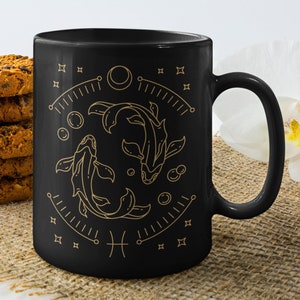 Pisces Coffee Mug | Zodiac Mugs | Pisces Gifts Horoscope Coffee Mug, For Best Friend, Bestie, Boyfriend, Girlfriend, Best Coworker