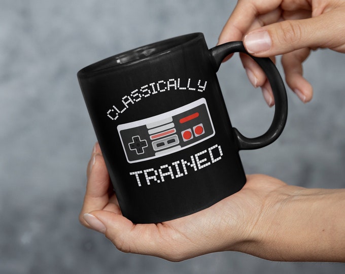 Classically Trained Gamer Mug | Funny Retro Video Game Coffee Mug