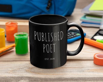 Published Poet 2026 Mug | Personalized Year Writer Gift