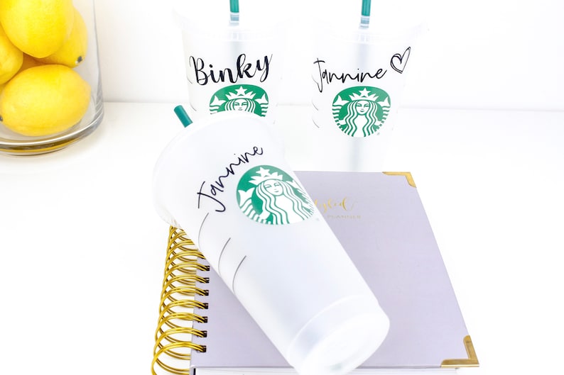 Personalised Starbucks Cold Cup | Reusable Straw | Birthday Personalised Secret Santa | Christmas Stocking Filler | Mum Sister Dad Daughter 