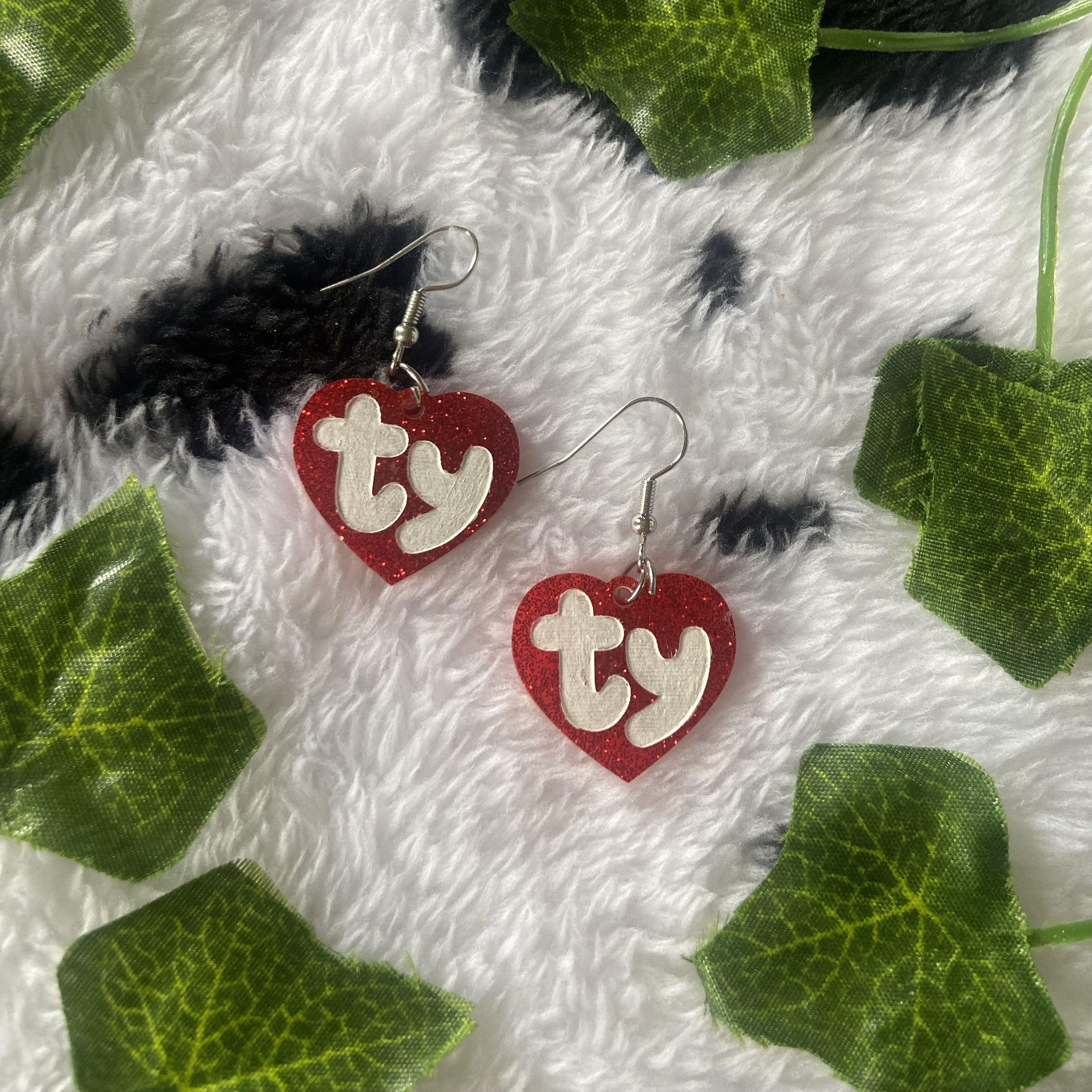 Handmade TY Beanie Baby Tag Earrings Etsy