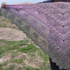 Mehendi shawl crochet graphic pattern