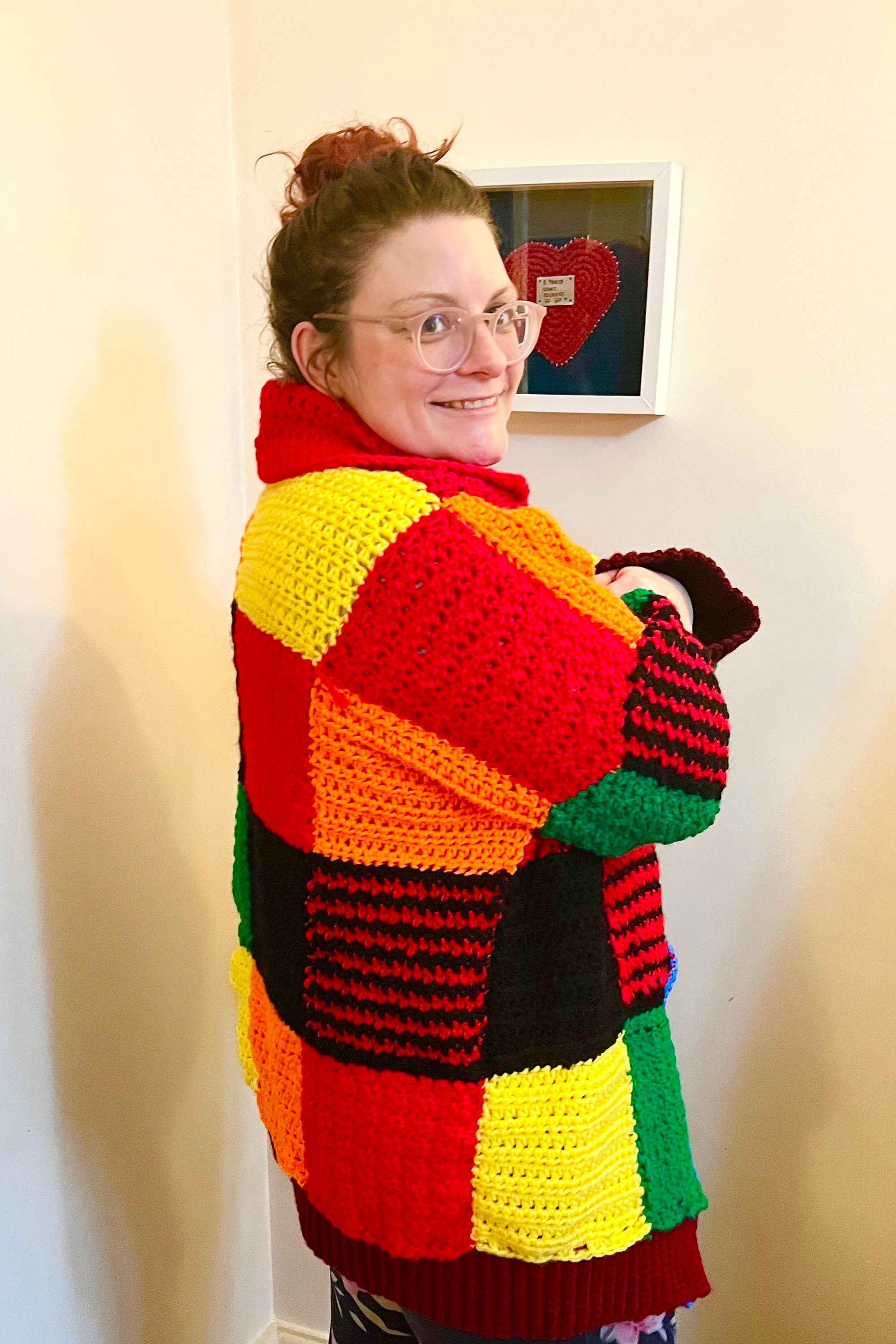 Harry Styles Inspired Crochet Patchwork Cardigan Jumper One Etsy