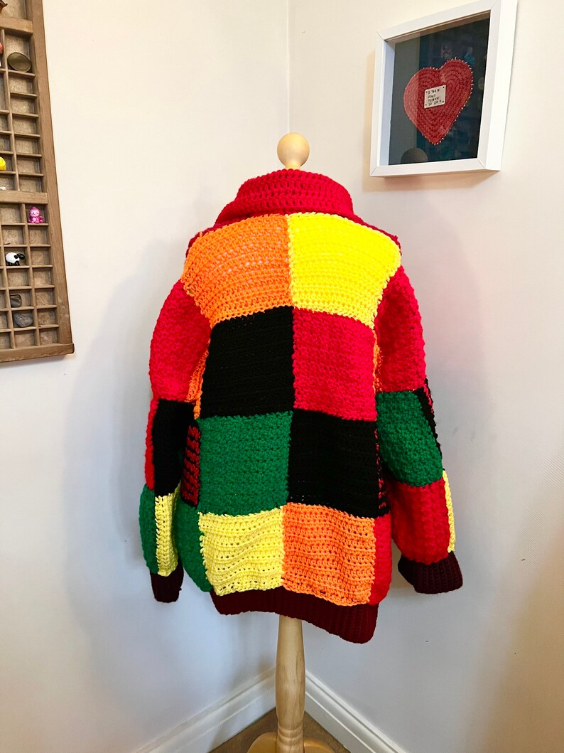 Harry Styles Inspired Crochet Patchwork Cardigan Jumper One Etsy