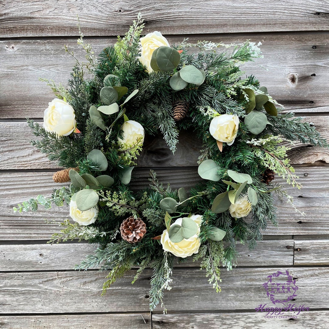 Guirlande Couronne De Pivoine Artificielle Porte Printemps Ronde