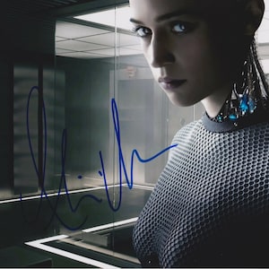 Alicia Vikander ‘Ex Machina’ Ava Original Signed Autographed 8x10 photo with a Certificate of Authenticity CoA Card and Full Signing Details