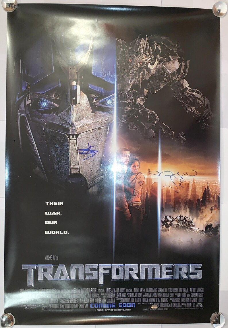 Megan Fox & Shia Labeouf ‘transformers’ Original Autographed 27x40 ...
