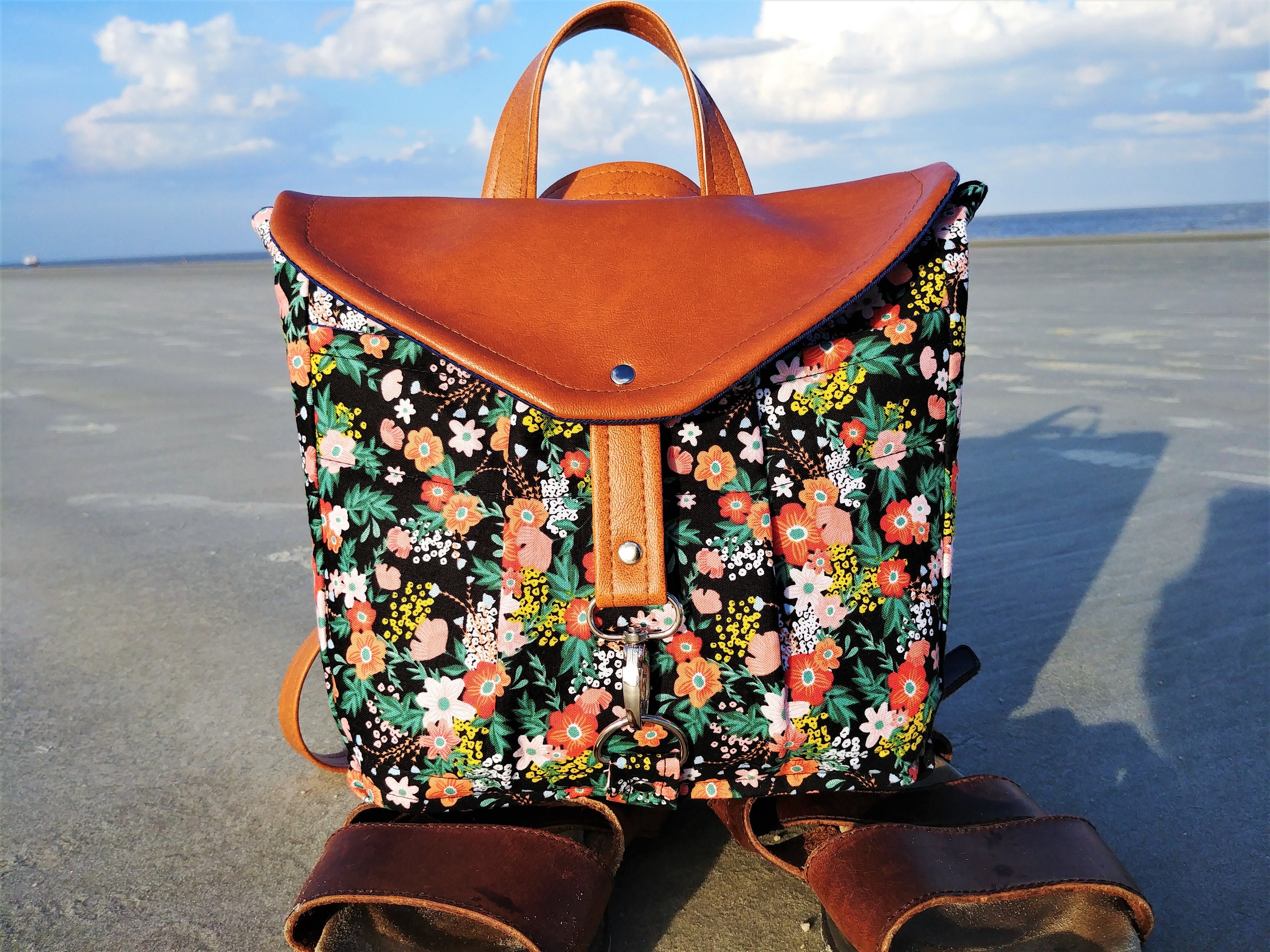 Camera bag with POCKET / cute backpack camera bag / women Etsy