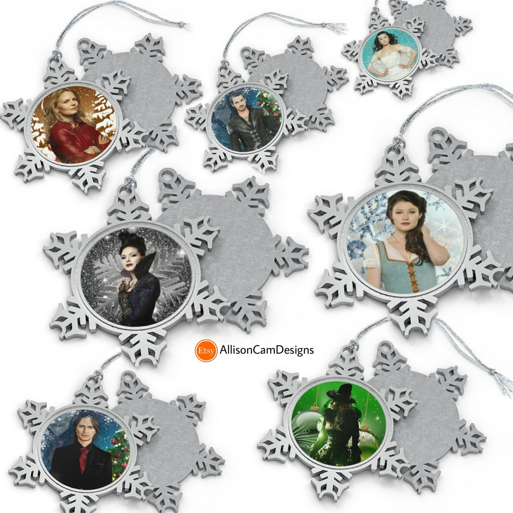 Ornement de Flocon Neige en Étain Ouat