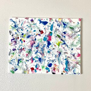 Original Abstract Fluid Art Acrylic Painting on canvas ~ 11 x 14“ ~ pour Art ~ pour painting