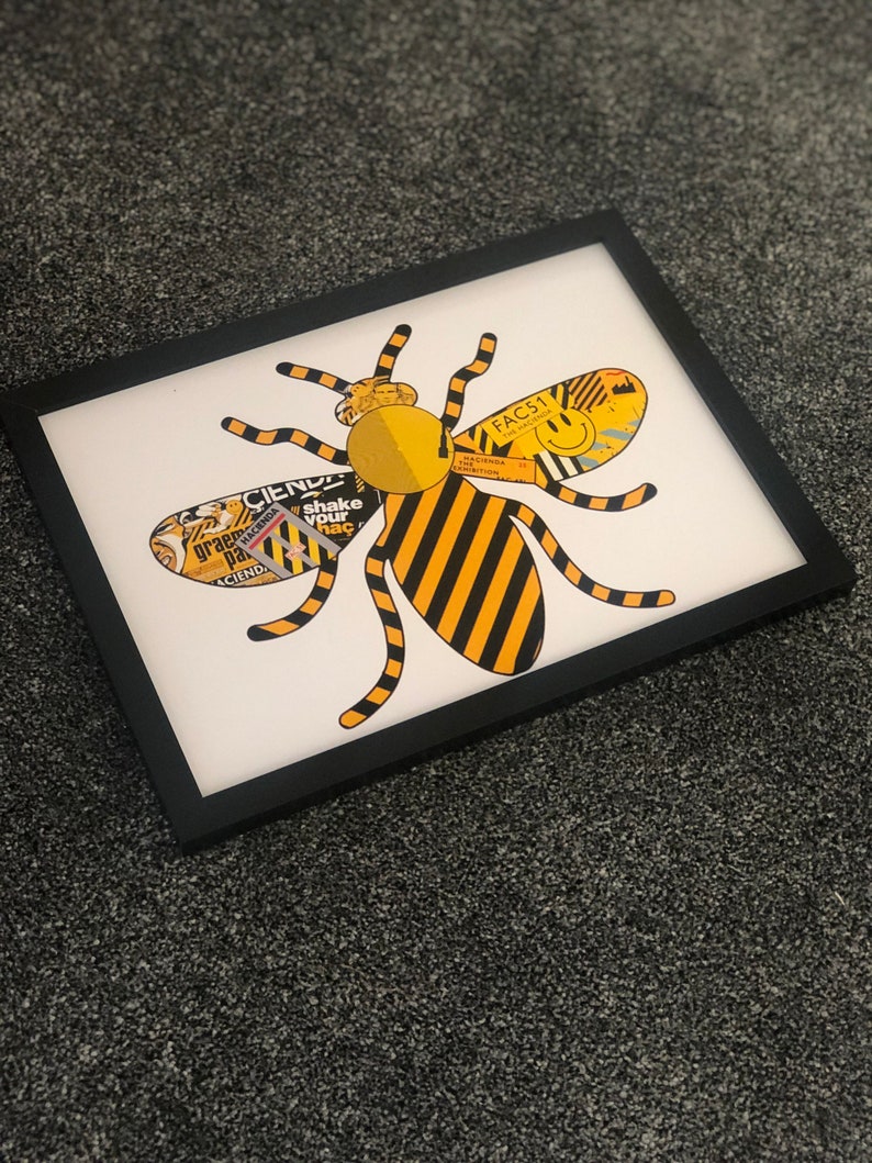 HACIENDA MANCHESTER BEE wall art print Etsy