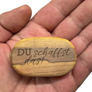Hand flatterer YOU can do it made of olive wood oval personalized
