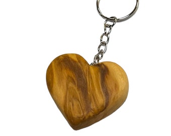 Porte-clés flatteur à main personnalisé en bois d'olivier